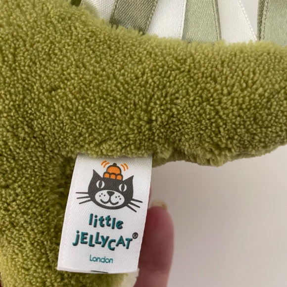 Rare Little Jellycat Green Dinosaur Plush Brontosaurus Stuffed Ribbons 11.5" - Picture 4 of 9
